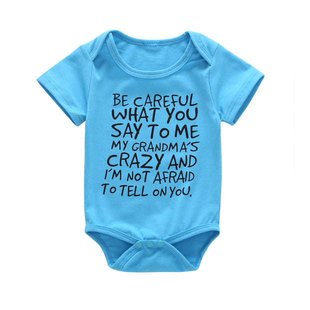 Comfy Cute Letter Printed Romper