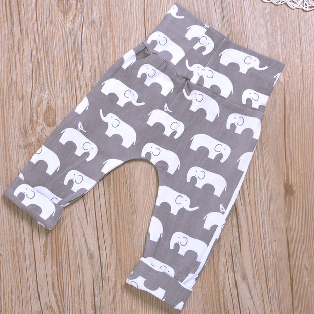 3PCS Little Elephant Printed Baby Set