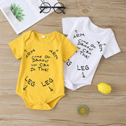 Lovely Come On Daddy You Can Do This Letter Printed Baby Romper