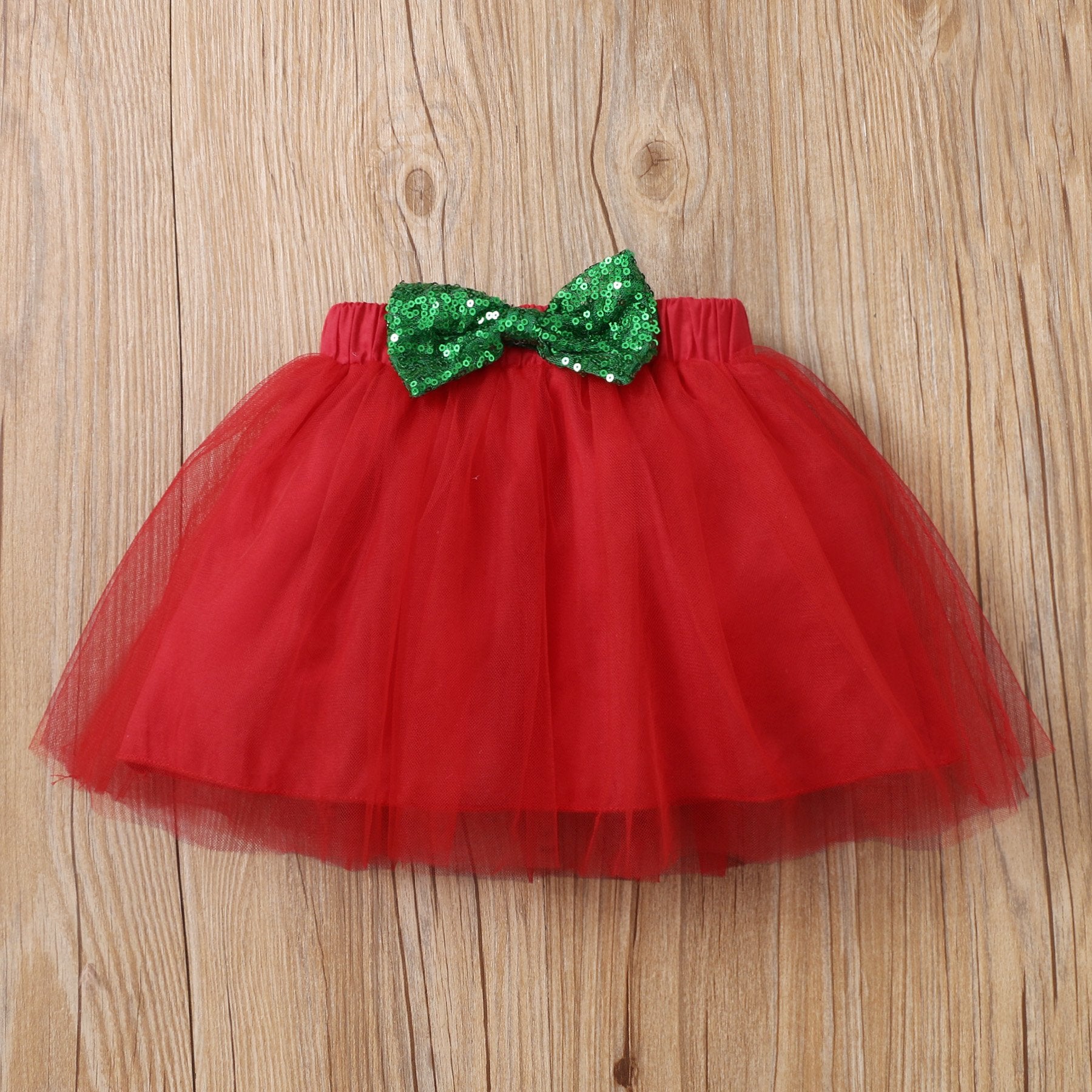 Conjunto de falda de bebé con estampado de letras My 1st Christmas de 4 piezas