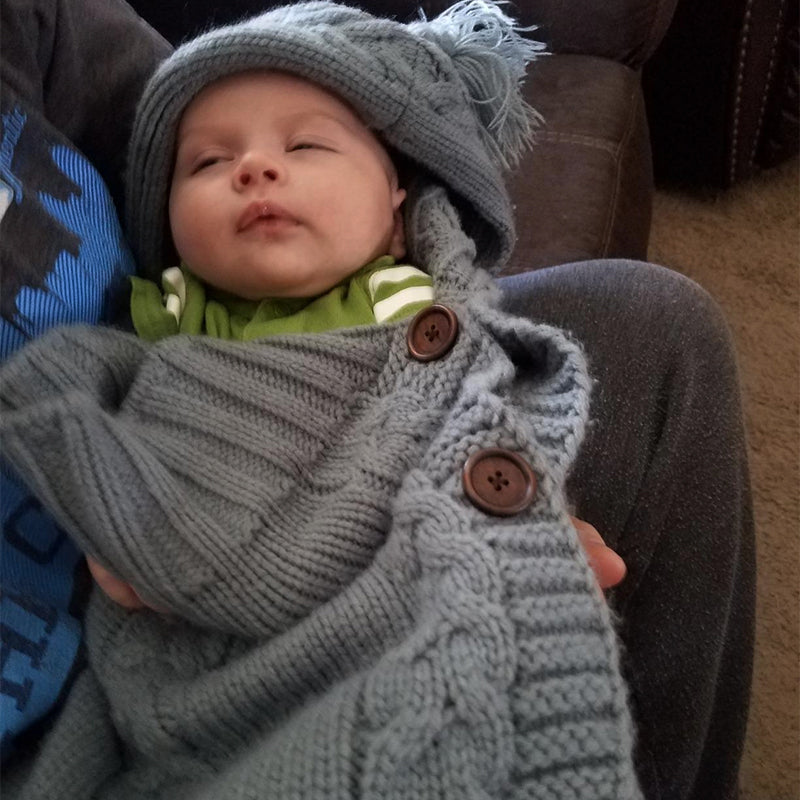 Saco de dormir tejido para manta envolvente para bebé recién nacido