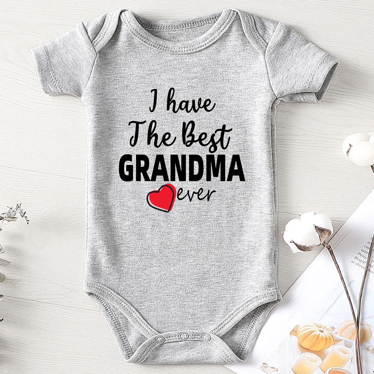 Tengo el mejor mameluco para bebé con estampado de letras de la abuela de todos los tiempos