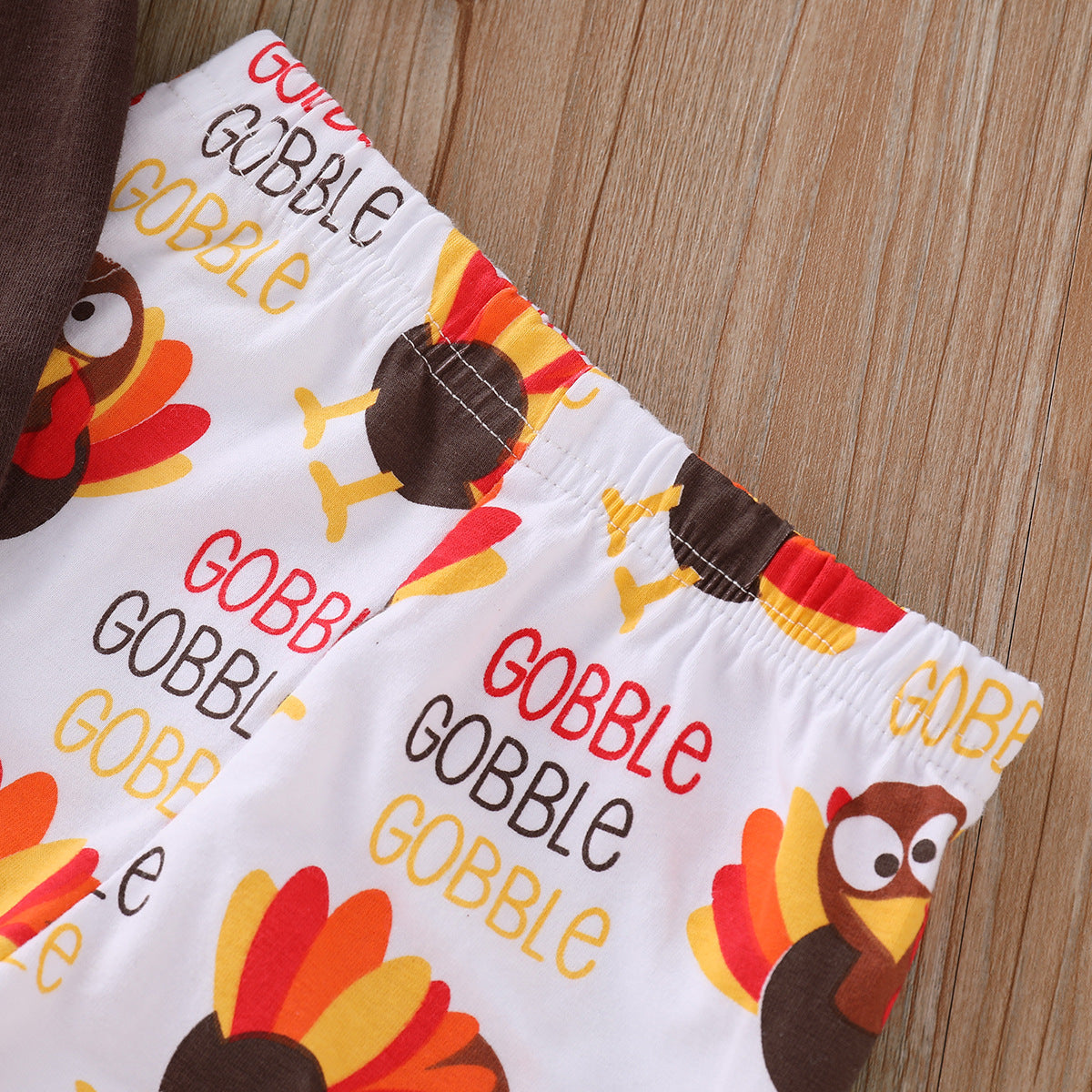 4PCS Daddy And Mommy's Little Turkey Printed Baby Set