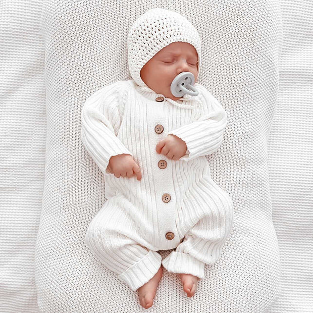Lovely Solid Color Baby Long Sleeve Jumpsuit