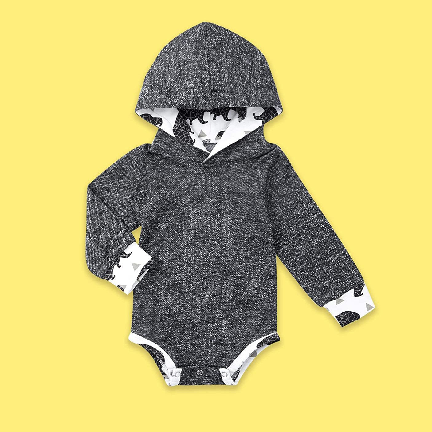 Conjunto de bebé con capucha y estampado de oso de 2 piezas
