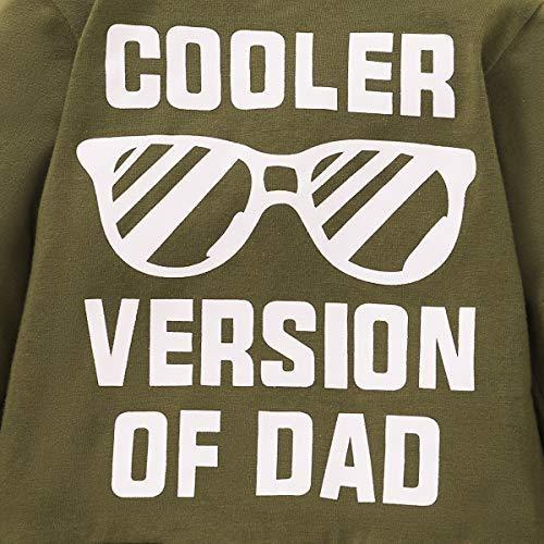 3PCS COOLER VERSION OF DAD Letter Printed Romper with Camo Printed Pants Baby Set