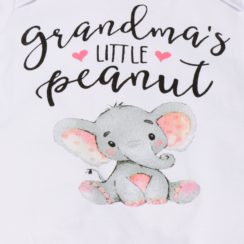Mameluco con estampado de letras de Grandma's Little Peanut