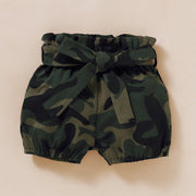 Daddys Girl Ruffle Shoulder Top With Camouflage Shorts Baby Set