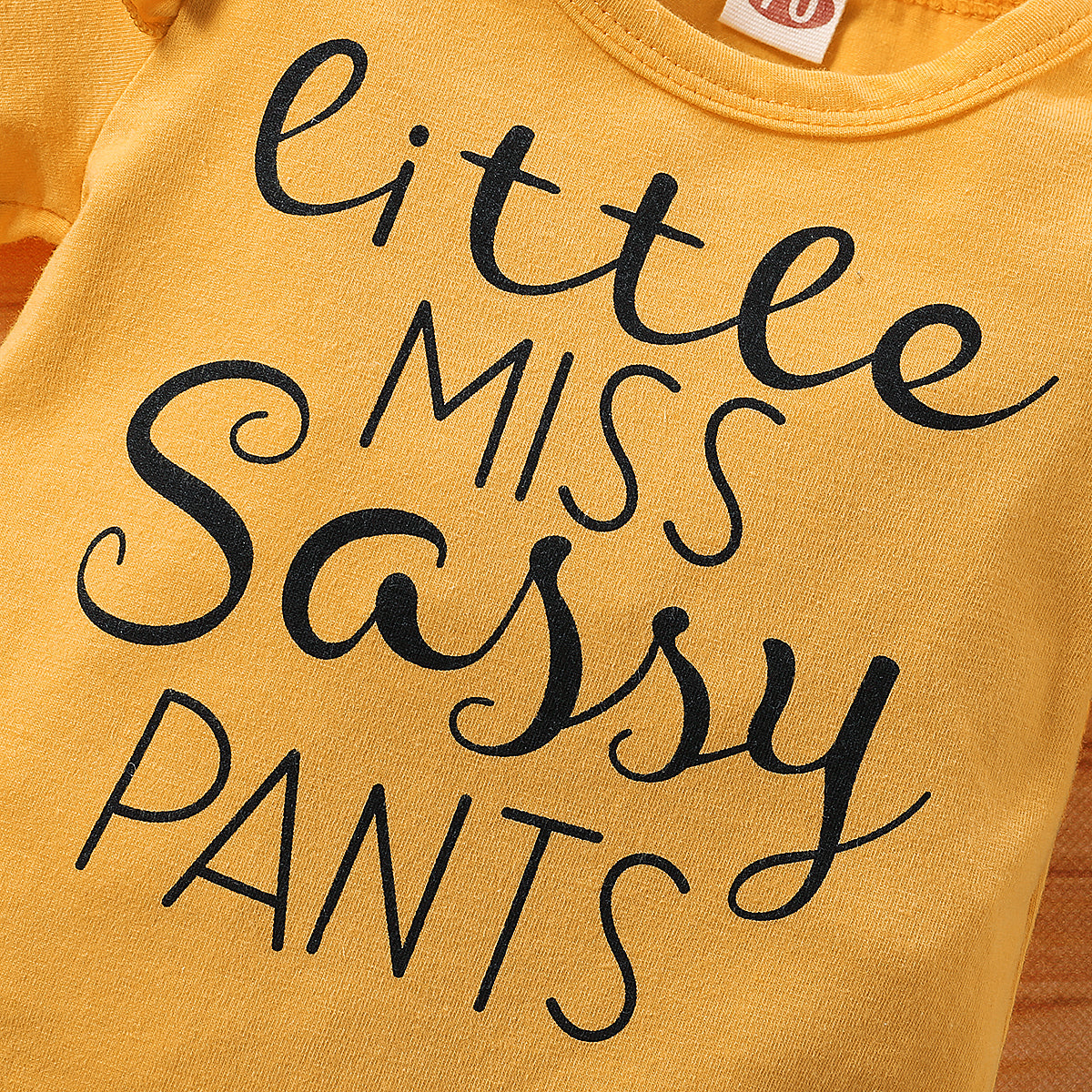 Ensemble 3 pièces pour bébé avec pantalon Little Miss Sassy imprimé tournesol