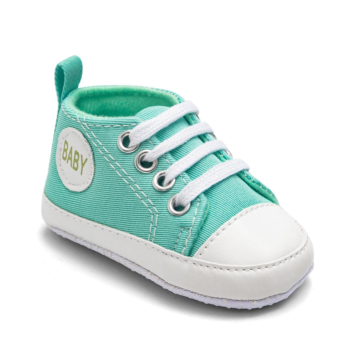 Zapatos de lona antideslizantes con estampado de letras “Baby” para bebé niño niña