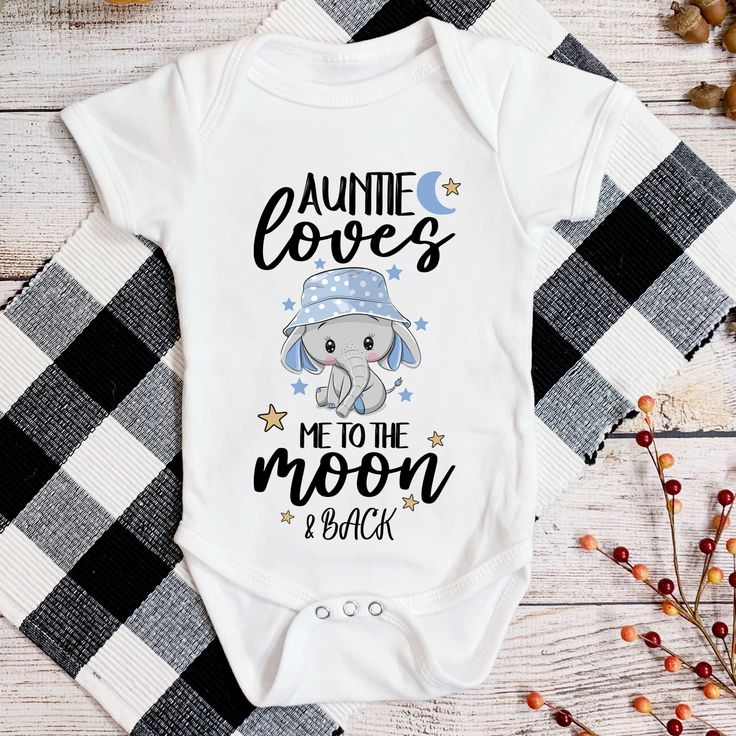 Mameluco de bebé con estampado de letras en la espalda de Auntie Loves Me To The Moon