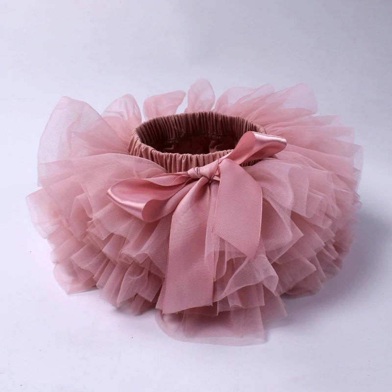 Diadema con falda tutú para fotografía de recién nacidos, color rosa