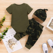 MAMA'S BOY Camouflage Printed Baby Set