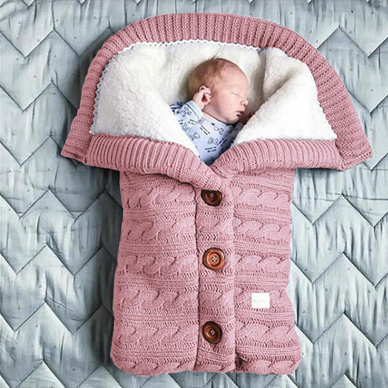 Saco de dormir tejido de invierno para bebé 