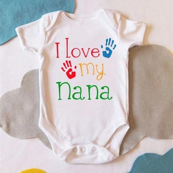 I Love My Nana Recién Nacido Niños Niñas Mameluco