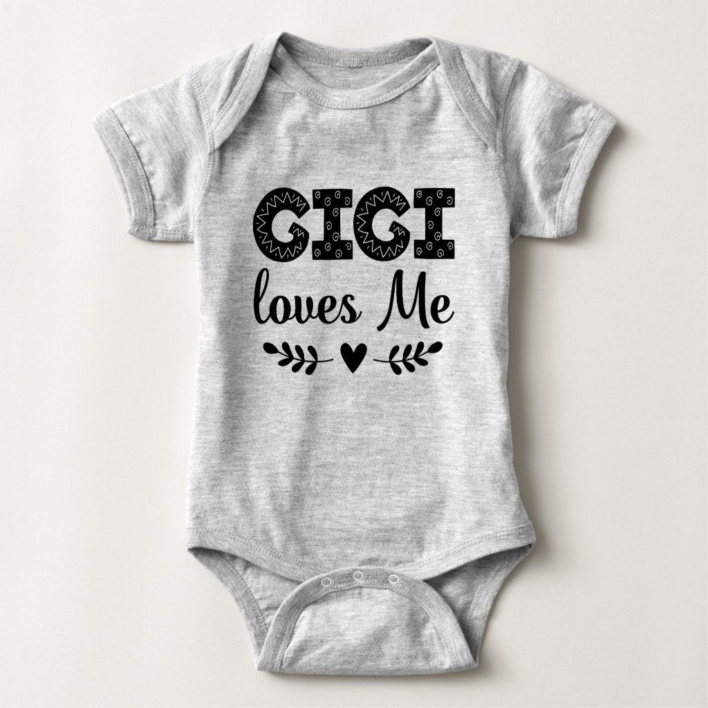 Mameluco para bebé con estampado de letras Gigi Loves Me