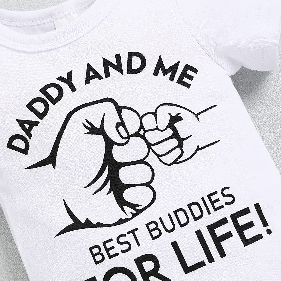 Conjunto de bebé con estampado Daddy And Me Best Buddies For Life de 3 piezas