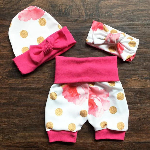 4PCS Grandma Makes EVERYTHING Better Lovely Floral Printed Baby Set