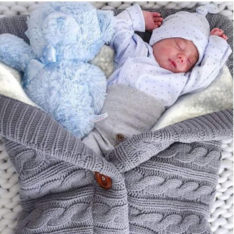 Saco de dormir tejido de invierno para bebé 