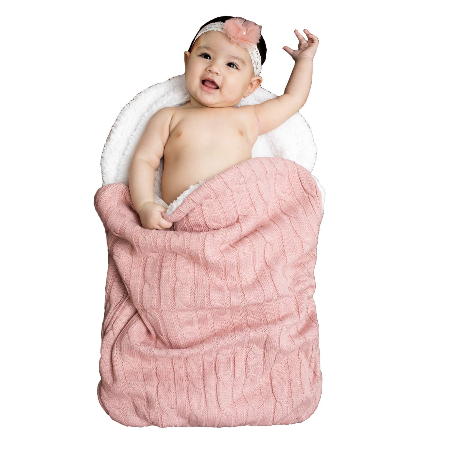 Couvertures d'emmaillotage pour bébés filles et garçons, sac de couchage en tricot 