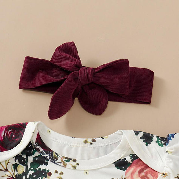 3PCS BABY GIRL LEOPARD PRINTED SKIRT SET